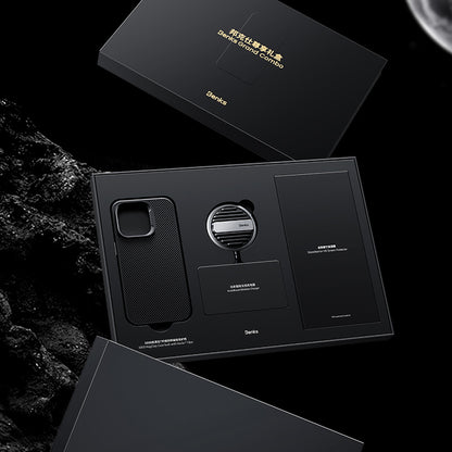 Apple iPhone 14 Pro Benks Grand Combo MFM01 3in1 Aksesuar Seti Kılıf-Ekran Koruyucu-Wireless Şarj Aleti Siyah