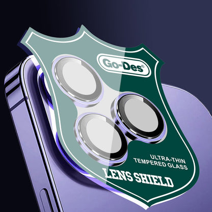 Apple iPhone 14 Pro Go Des CL-10 Kamera Lens Koruyucu Gümüş