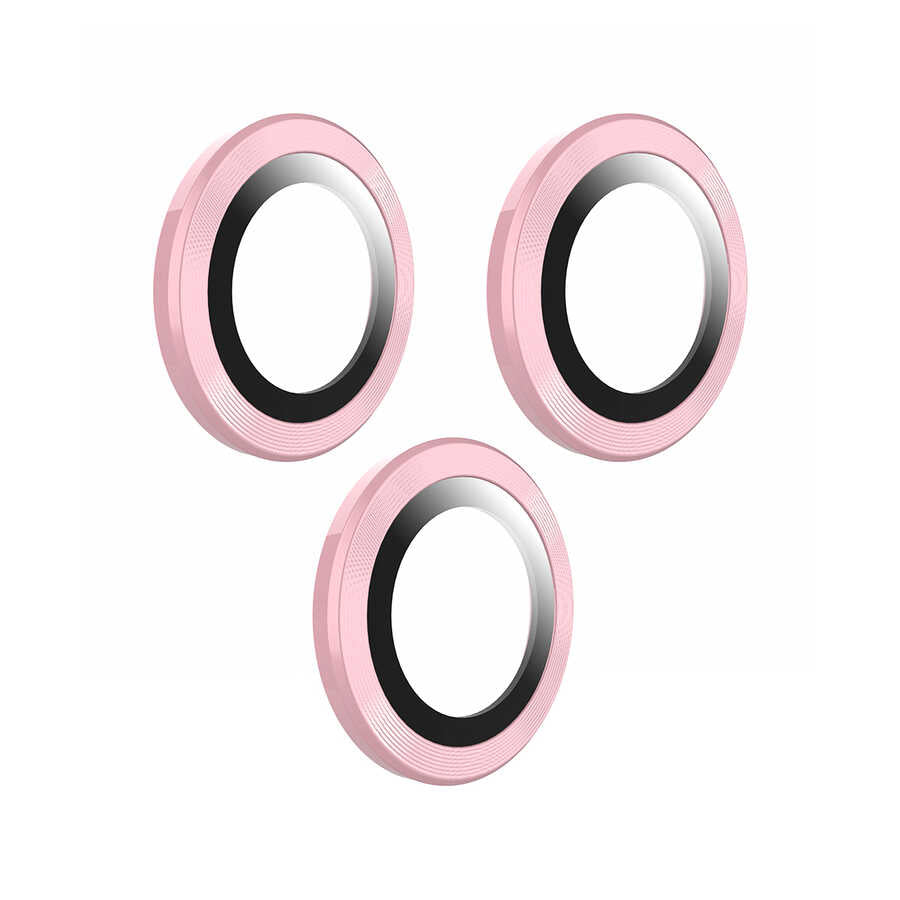 Apple iPhone 14 Pro Go Des Eagle Kamera Lens Koruyucu Rose Gold