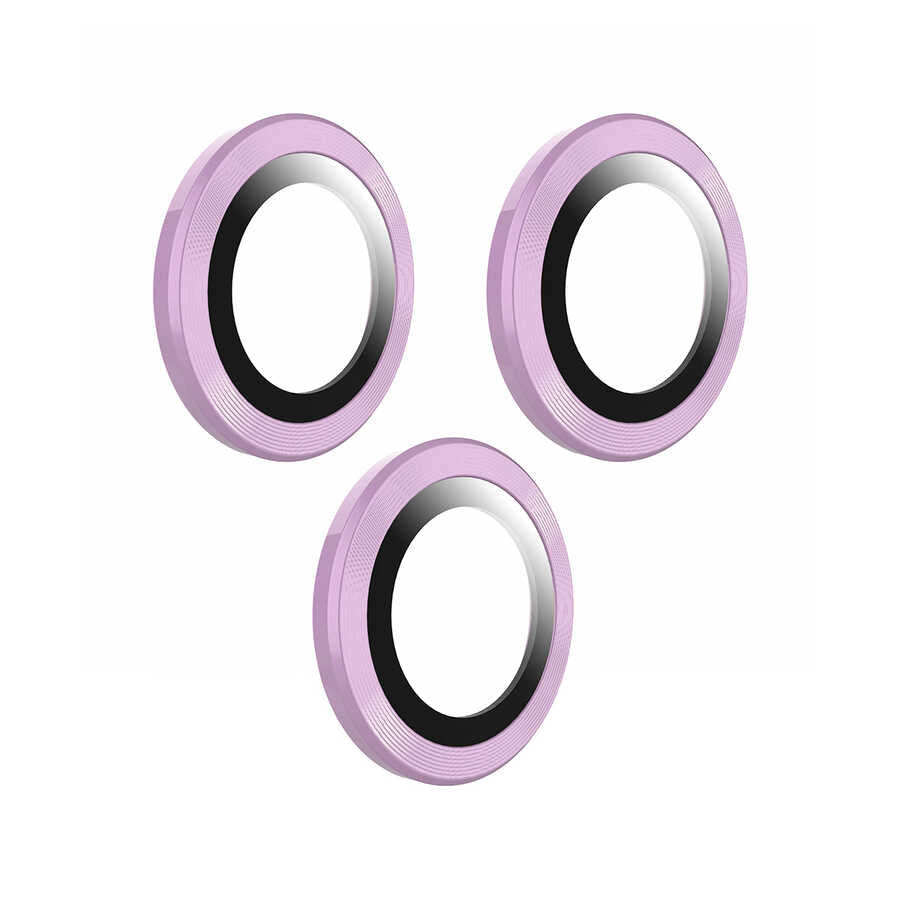 Apple iPhone 14 Pro Go Des Eagle Kamera Lens Koruyucu Mor