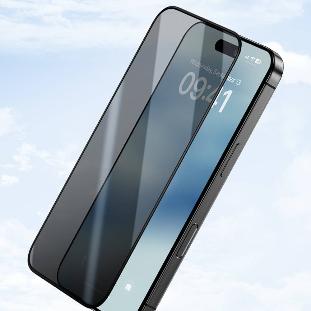 Apple iPhone 14 Pro Hidrofobik Ve Oleofobik Özellikli Benks Privacy Air Shield 0.4mm Ekran Koruyucu 10'lu Paket Şeffaf