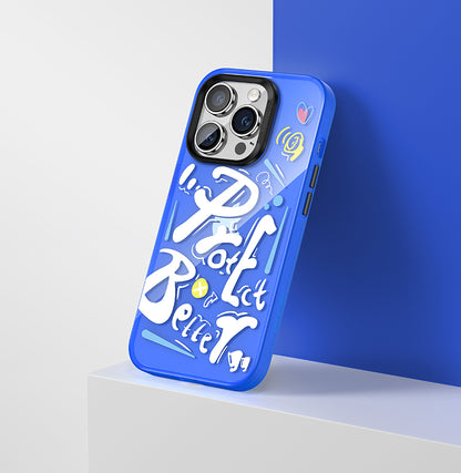 Apple iPhone 14 Pro Kılıf Airbagli TPU Yazı Temalı Benks Dynamic New Kapak Turuncu