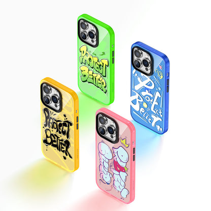 Apple iPhone 14 Pro Kılıf Airbagli TPU Yazı Temalı Benks Dynamic New Kapak Pembe