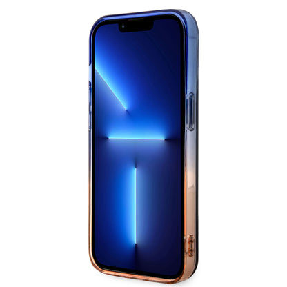 Apple iPhone 14 Pro Kılıf BMW M-safe Şarj Özellikli Transparan Renk Geçişli Dizayn Kapak Gri