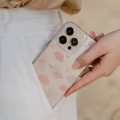 Apple iPhone 14 Pro Kılıf Çayır Çiçeği Desenli Coehl Meadow Kapak Pembe