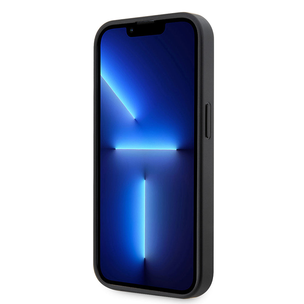 Apple iPhone 14 Pro Kılıf Ferrari Orjinal Lisanlı Klasik Metal Logolu Delikli Standlı Deri Kapak Kırmızı