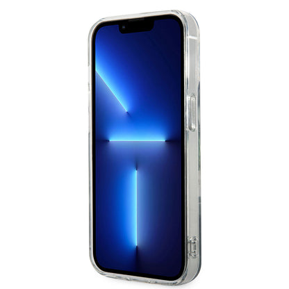 Apple iPhone 14 Pro Kılıf GUESS M-safe Şarj Özellikli Yaprak Desenli M-safe Şarj Kablolu Kapak Yeşil