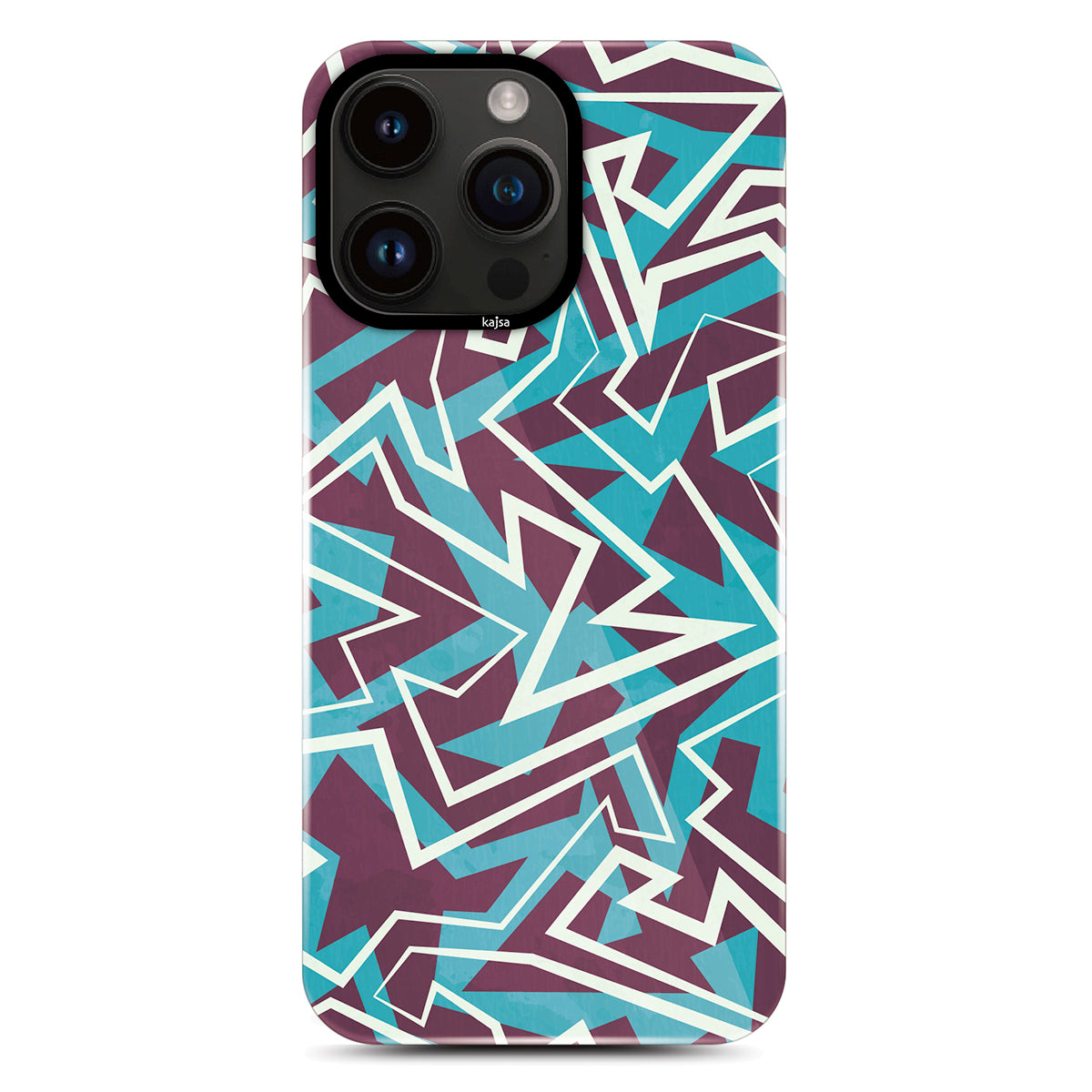 Apple iPhone 14 Pro Kılıf HD Desenli Kajsa Shield Plus Grafiti Serisi Kapak