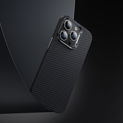 Apple iPhone 14 Pro Kılıf Karbon Fiber Benks 600D Essential Kevlar Kapak Siyah