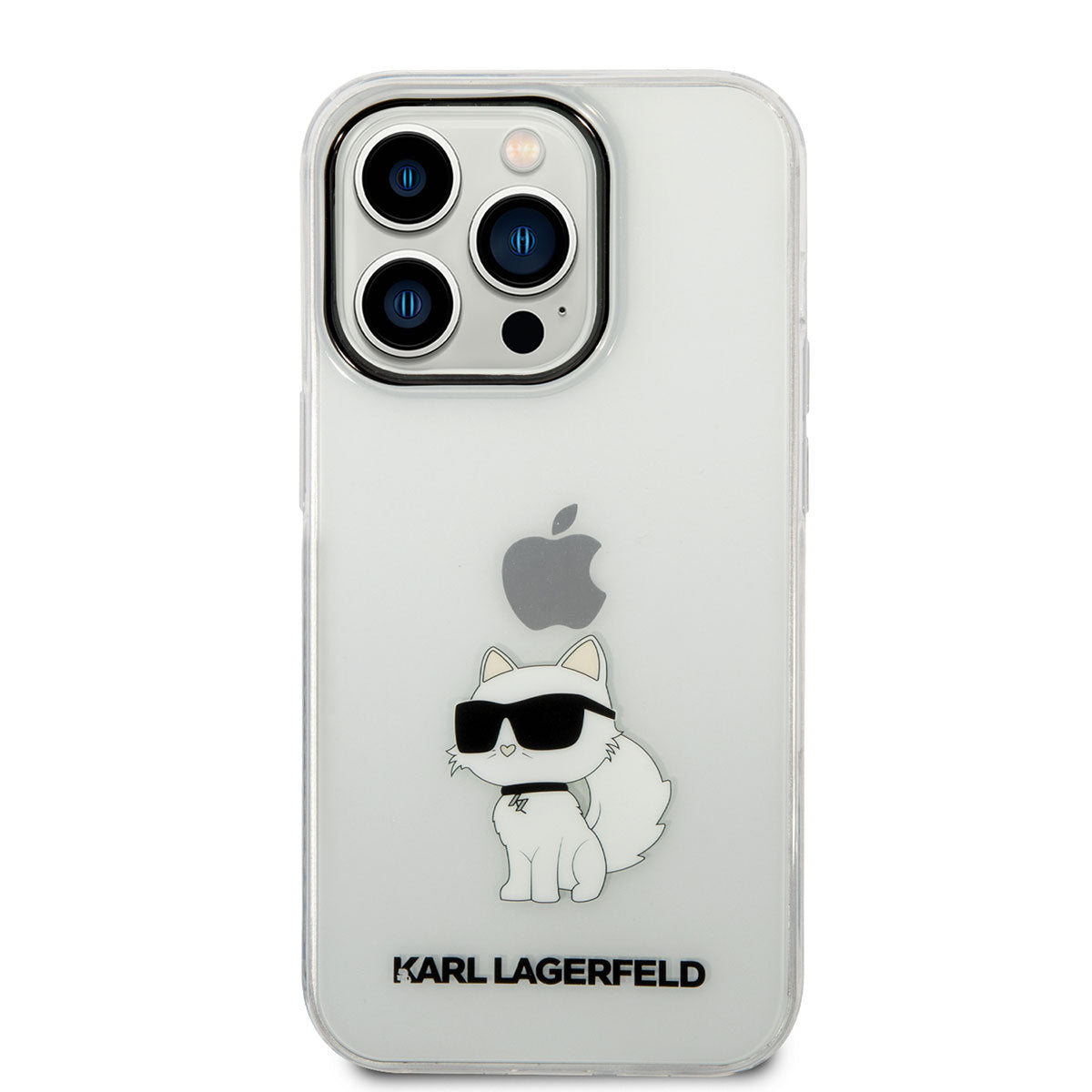 Apple iPhone 14 Pro Kılıf Karl Lagerfeld Transparan Choupette Dizayn Kapak Renksiz