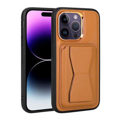 Apple iPhone 14 Pro Kılıf Kartlıklı Standlı Pu Deri Zore Memo Kapak