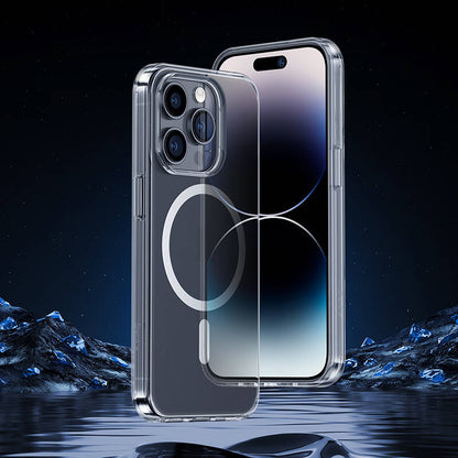 Apple iPhone 14 Pro Kılıf M-safe Şarj Özellikli Benks 1.8mm Ultra İnce Şeffaf Kapak Renksiz