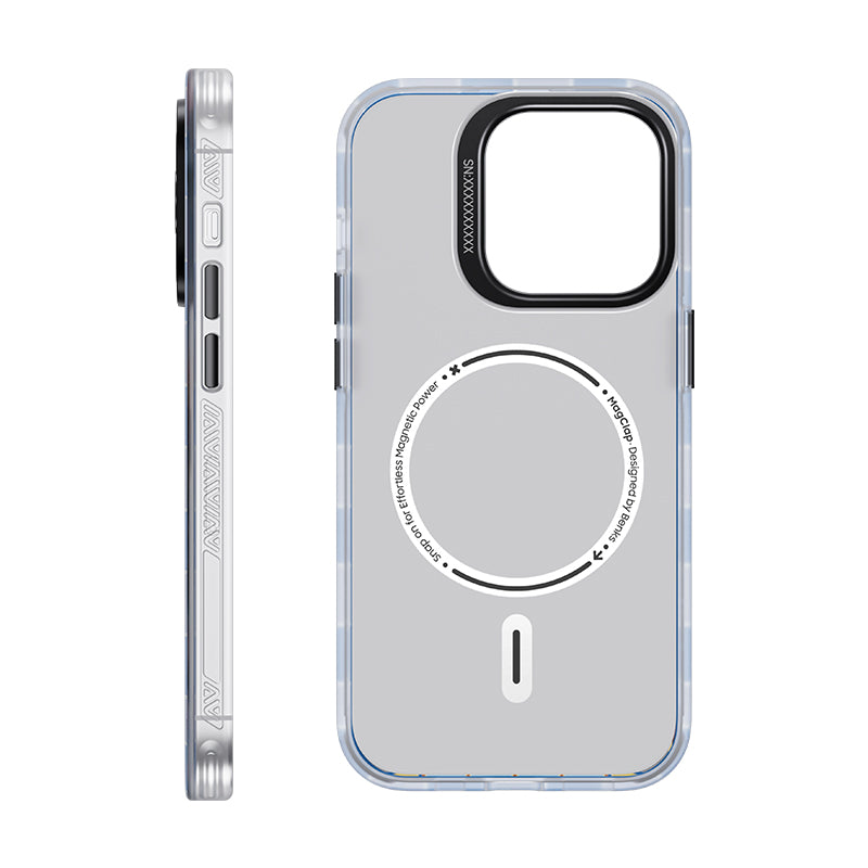 Apple iPhone 14 Pro Kılıf M-safe Şarj Özellikli Benks Casebang Memory & Meditation Kapak Beyaz