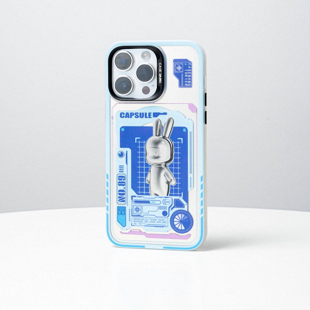 Apple iPhone 14 Pro Kılıf M-safe Şarj Özellikli Benks Casebang Rabbit Kapak Pembe