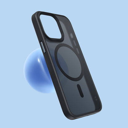 Apple iPhone 14 Pro Kılıf M-safe Şarj Özellikli Benks Mist Hybrid Kapak Siyah