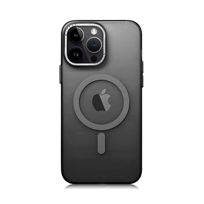 Apple iPhone 14 Pro Kılıf M-safe Şarj Özellikli Buzlu Sert PC Zore Tuval Kapak