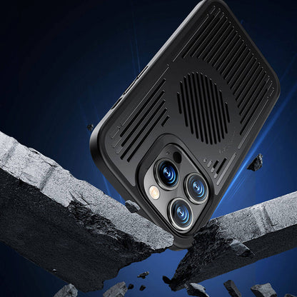 Apple iPhone 14 Pro Kılıf M-safe Şarj Özellikli Düşme Dirençli Soğutucu Benks Biliz Kapak Siyah