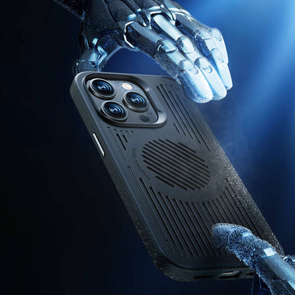 Apple iPhone 14 Pro Kılıf M-safe Şarj Özellikli Düşme Dirençli Soğutucu Benks Biliz Kapak Siyah