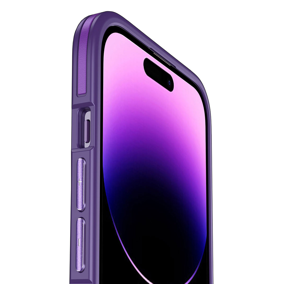 Apple iPhone 14 Pro Kılıf M-safe Şarj Özellikli Mat Görünümlü Wlons Vevo Kapak Derin Mor