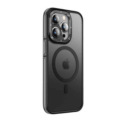 Apple iPhone 14 Pro Kılıf M-safe Şarj Özellikli Mat Görünümlü Wlons Vevo Kapak Siyah