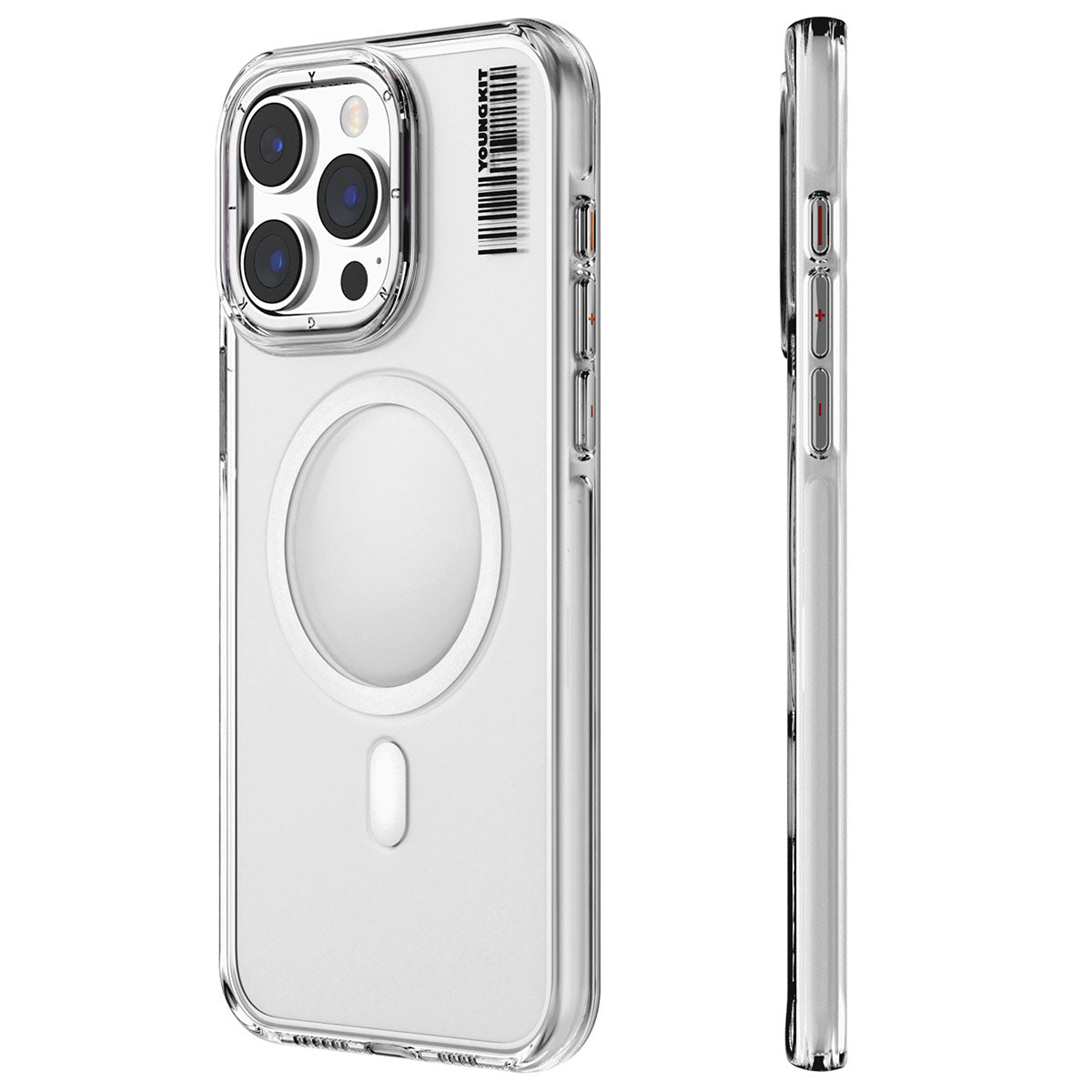 Apple iPhone 14 Pro Kılıf M-safe Şarj Özellikli Şeffaf Youngkit Crystal Shield Serisi Kapak Renksiz