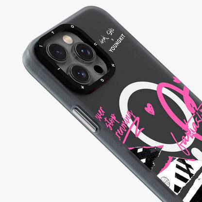 Apple iPhone 14 Pro Kılıf M-safe Şarj Özellikli Shu Tasarımlı Youngkit Dreamland Serisi Kapak Siyah