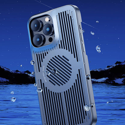 Apple iPhone 14 Pro Kılıf M-safe Şarj Özellikli Soğutucu Benks Biliz Kapak Gri