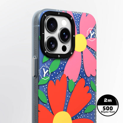 Apple iPhone 14 Pro Kılıf M-safe Şarj Özellikli Sunshine Tasarımlı Youngkit Colorful Serisi Kapak Kırmızı