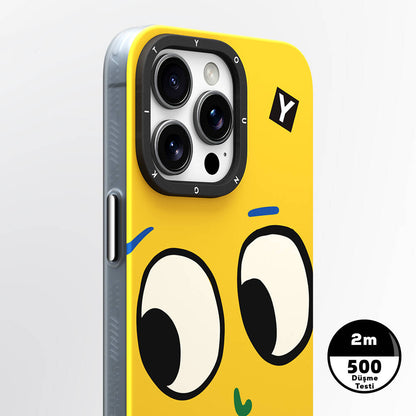 Apple iPhone 14 Pro Kılıf M-safe Şarj Özellikli Sunshine Tasarımlı Youngkit Daily Happy Serisi Kapak Kırmızı