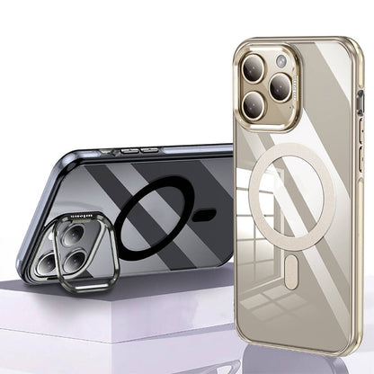 Apple iPhone 14 Pro Kılıf M-safe Şarj Özellikli Wlons Standlı Efsane Kapak Mor