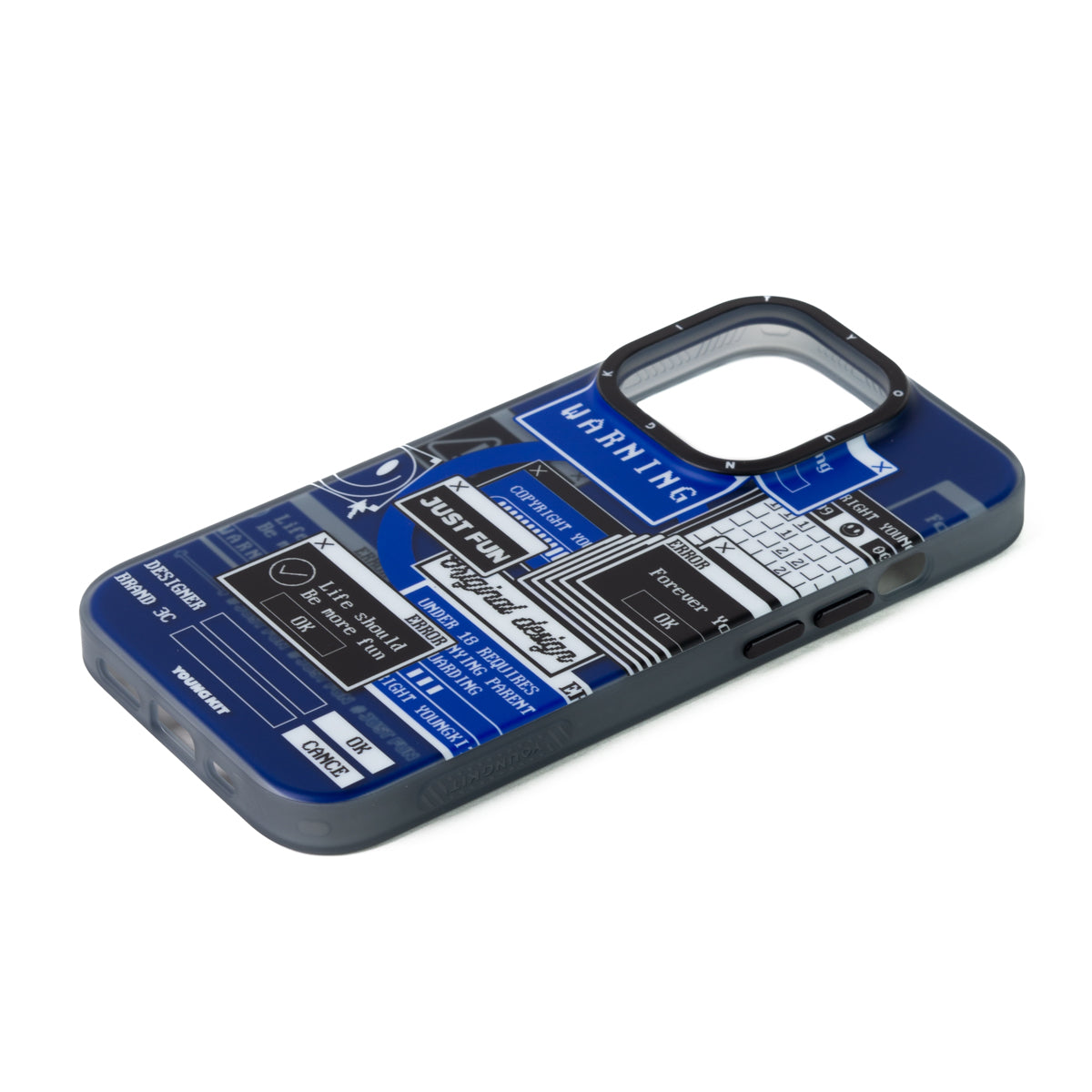 Apple iPhone 14 Pro Kılıf M-safe Şarj Özellikli YoungKit Code Case Serisi Kapak Mavi