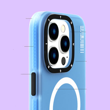 Apple iPhone 14 Pro Kılıf M-safe Şarj Özellikli Youngkit Colored Sand Serisi Kapak Pembe