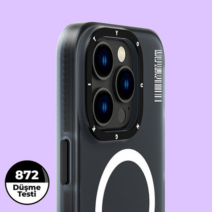 Apple iPhone 14 Pro Kılıf M-safe Şarj Özellikli Youngkit Colored Sand Serisi Kapak Mor