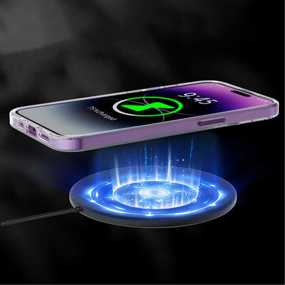 Apple iPhone 14 Pro Kılıf M-safe Şarj Özellikli Youngkit Coloured Glaze Serisi Kapak Mavi