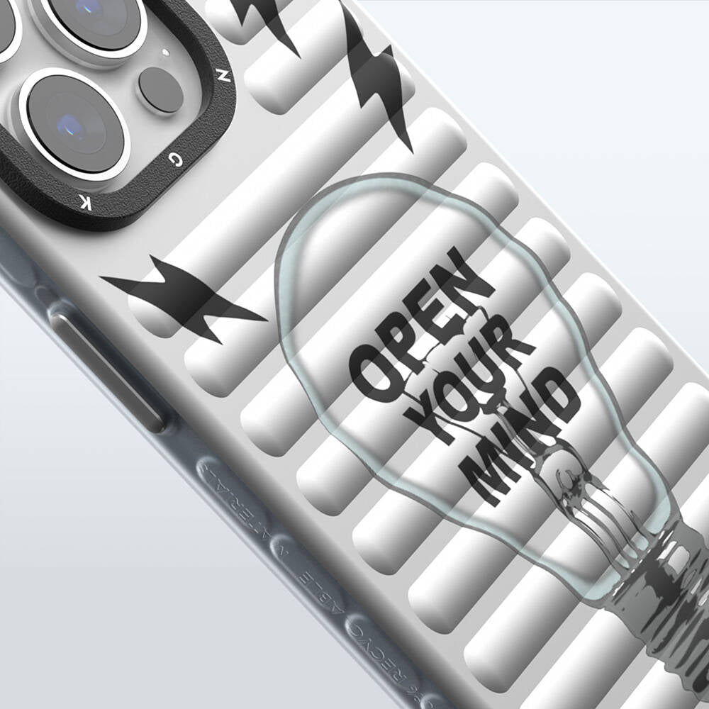 Apple iPhone 14 Pro Kılıf M-safe Şarj Özellikli Youngkit Open Mind Serisi Kapak Gümüş