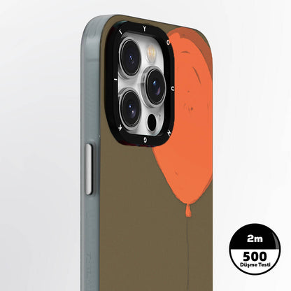 Apple iPhone 14 Pro Kılıf M-safe Şarj Özellikli Youngkit Orange Serisi Flying Balloon Kapak Turuncu
