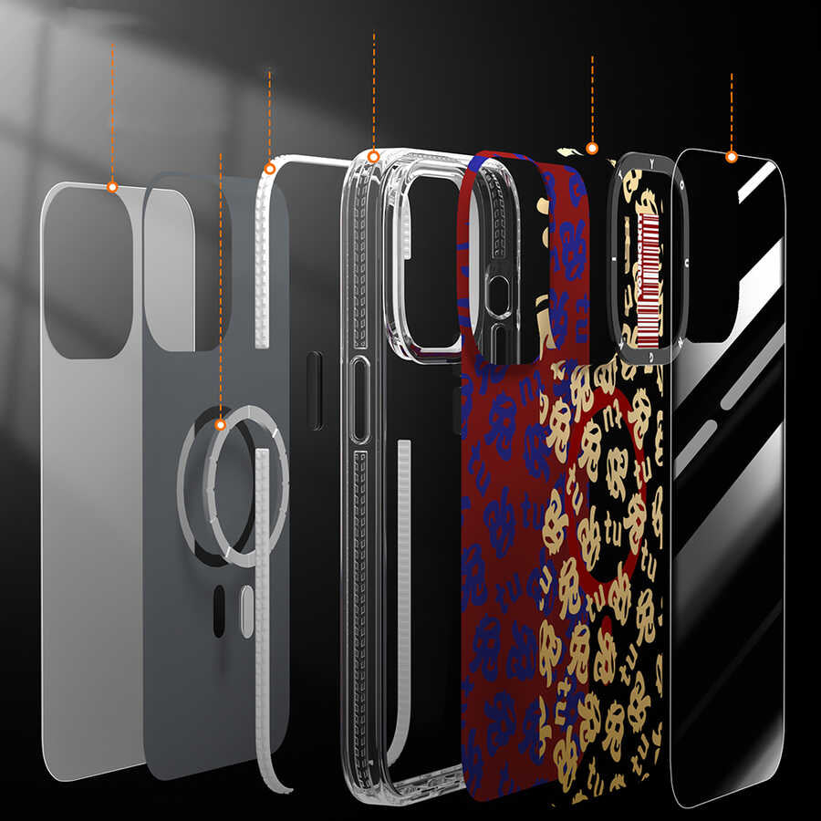 Apple iPhone 14 Pro Kılıf M-safe Şarj Özellikli Youngkit Play Rabbit Serisi Kapak Sarı