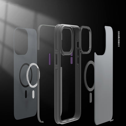 Apple iPhone 14 Pro Kılıf M-safe Şarj Özellikli Youngkit Rock Sand Serisi Kapak Mavi