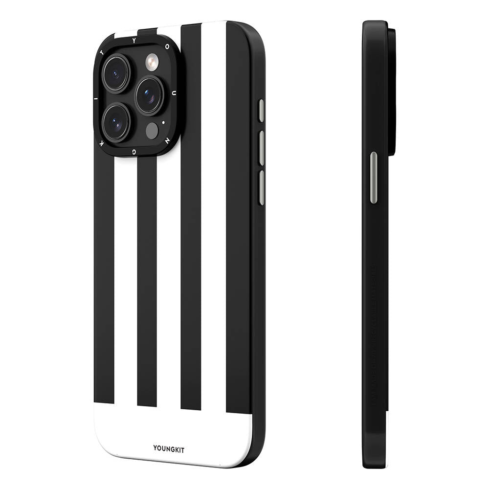 Apple iPhone 14 Pro Kılıf M-safe Şarj Özellikli Youngkit Striped Piano Keys Serisi Kapak Pembe