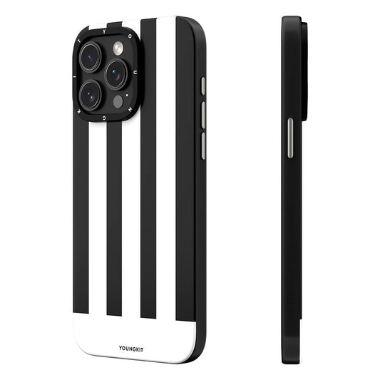 Apple iPhone 14 Pro Kılıf M-safe Şarj Özellikli Youngkit Striped Piano Keys Serisi Kapak Pembe