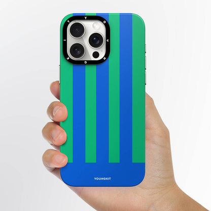 Apple iPhone 14 Pro Kılıf M-safe Şarj Özellikli Youngkit Striped Piano Keys Serisi Kapak Siyah