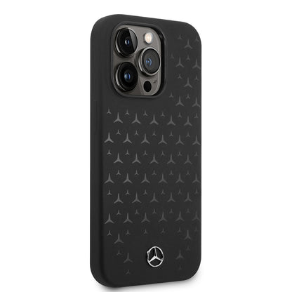 Apple iPhone 14 Pro Kılıf Mercedes Benz M-safe Şarj Özellikli Yıldızlı Dizayn Silikon Kapak