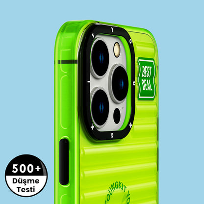 Apple iPhone 14 Pro Kılıf Şeffaf Renkli Tasarım YoungKit Fluorite Serisi Kapak Siyah