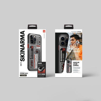 Apple iPhone 14 Pro Kılıf SkinArma Şeffaf Desenli Airbag Tasarımlı Taito Kapak Renksiz