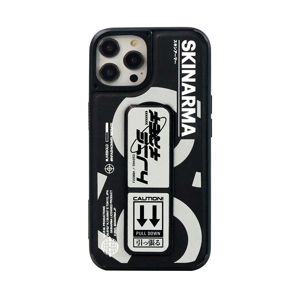 Apple iPhone 14 Pro Kılıf SkinArma Standlı Deri Görünümlü Bango Kapak Gümüş