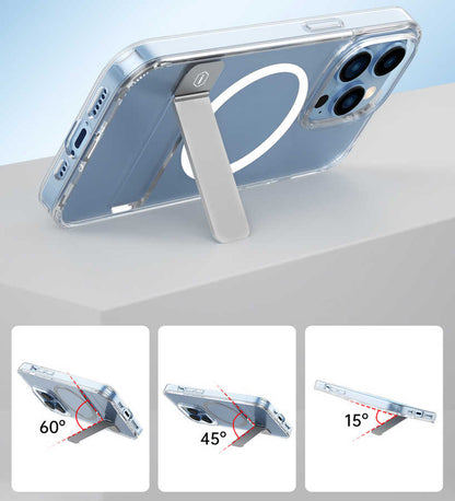 Apple iPhone 14 Pro Kılıf Standlı M-safe Wireless Şarj Özellikli Wiwu Aurora Serisi Kapak Renksiz