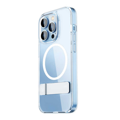 Apple iPhone 14 Pro Kılıf Standlı M-safe Wireless Şarj Özellikli Wiwu Aurora Serisi Kapak Renksiz