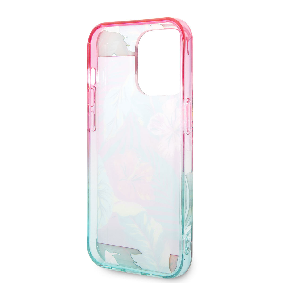 Apple iPhone 14 Pro Kılıf U.S. POLO ASSN. Renkli Yaprak Baskılı Dizayn Kapak Turuncu