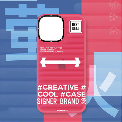 Apple iPhone 14 Pro Kılıf YoungKit Luggage FireFly Serisi Kapak Yeşil