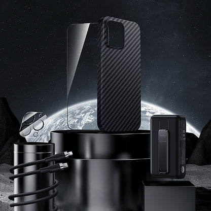 Apple iPhone 14 Pro Max Benks Grand Combo New 5in1 Aksesuar Seti Kılıf-Ekran Koruyucu-Lens Koruyucu-Kablo-Powerbank Siyah